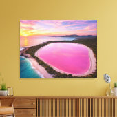 LAKE HILLIER - AUSTRALIA キャンバスプリント (インサイチュ (リビング))