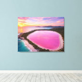 LAKE HILLIER - AUSTRALIA キャンバスプリント (インサイチュ (ウッドフロア))