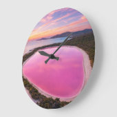 LAKE HILLIER - AUSTRALIA ラージ壁時計 (傾斜)