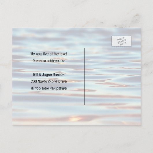 Lake Home新しいアドレスポストカード 案内ポストカード (裏面)
