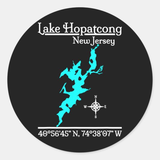 Lake Hopatcong - New Jersey  ラウンドシール (正面)