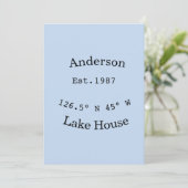 Lake house ets. Date year custom coordinates add n 招待状 (スタンド正面)