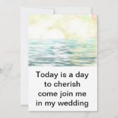 Lake-inspired wedding invitation 招待状 (正面)