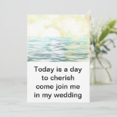 Lake-inspired wedding invitation 招待状 (スタンド正面)