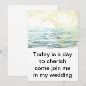 Lake-inspired wedding invitation 招待状 (正面/裏面)