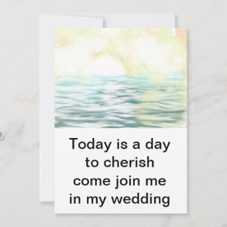 Lake-inspired wedding invitation 招待状