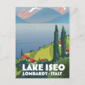 Lake Iseo, Lombardyイタリア旅行ポスター ポストカード (正面)