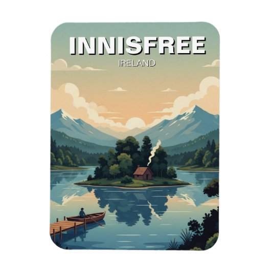 Lake Isle of Innisfree Postcard マグネット (縦)