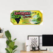 Lake Keuka Concordブドウのラベル ポスター (ホームオフィス)