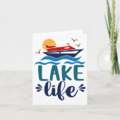Lake Life Boating Hello Summer Vibes Summer Vacay  カード (正面)