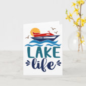 Lake Life Boating Hello Summer Vibes Summer Vacay  カード (黄色い花)