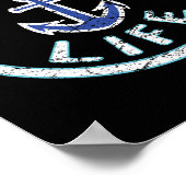 Lake Life Fishing Boating Saying Fisherman Vacatio ポスター (角)