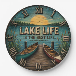 Lake Life Is the Best Life Lake House ペーパープレート