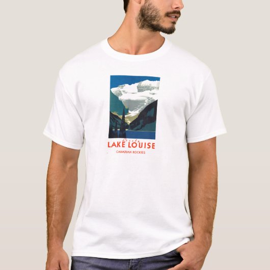 Lake Louiseのカナダ人ロッキー山脈カナダ Tシャツ (正面)