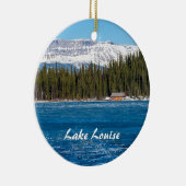 Lake Louiseの隣のボートハウス – Banff, Canada セラミックオーナメント (右)