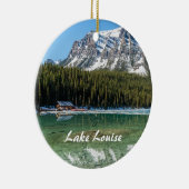 Lake Louiseの隣のボートハウス – Banff, Canada セラミックオーナメント (右)