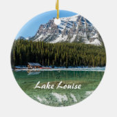Lake Louiseの隣のボートハウス – Banff, Canada セラミックオーナメント (裏面)