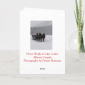Lake Louiseの馬のそり シーズンカード (裏面)