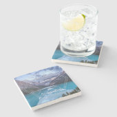 Lake Louiseシリーズ02大理石のコースター ストーンコースター (横)
