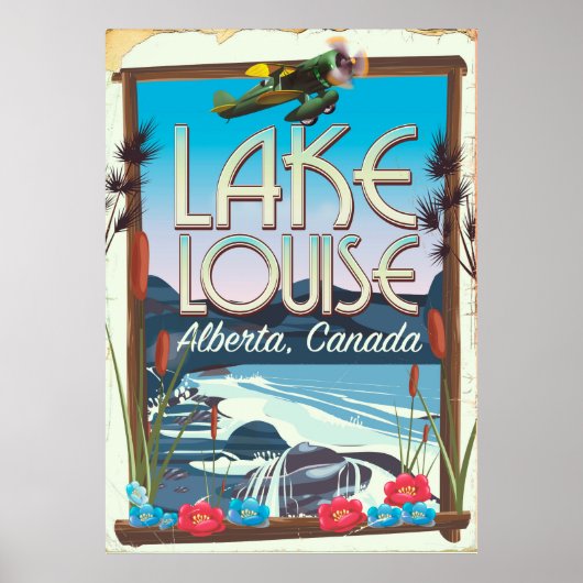 Lake Louise、アルバータ州カナダ旅行ポスター ポスター (正面)