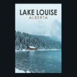 Lake Louise Alberta Canada Travel Art Vintage  ポスター<br><div class="desc">Lake Louise vector art design. Lake Louise is a hamlet in Banff National Park in the Canadian Rockies,  known for its turquoise,  glacier-fed lake ringed by high peaks and overlooked by a stately chateau.</div>