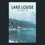 Lake Louise Alberta Canada Travel Art Vintage  ポスター<br><div class="desc">Lake Louise vector art design. Lake Louise is a hamlet in Banff National Park in the Canadian Rockies,  known for its turquoise,  glacier-fed lake ringed by high peaks and overlooked by a stately chateau.</div>