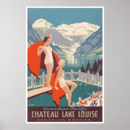 Lake Louise Art Canada Travel Poster Canadian ポスター