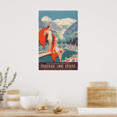 Lake Louise Art Canada Travel Poster Canadian ポスター (キッチン)