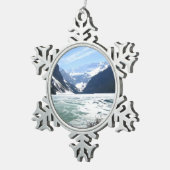 Lake Louise, Banff, Alberta, Canada スノーフレークピューターオーナメント (右)