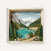 Lake Louise Banff Canada Paper Collage Diorama ノートブック (正面)
