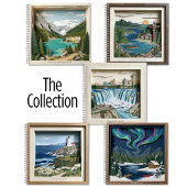 Lake Louise Banff Canada Paper Collage Diorama ノートブック