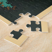 Lake Louise Banff National Park Retro Travel ジグソーパズル (側面)