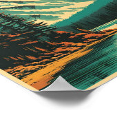 Lake Louise Banff National Park Retro Travel ポスター (角)