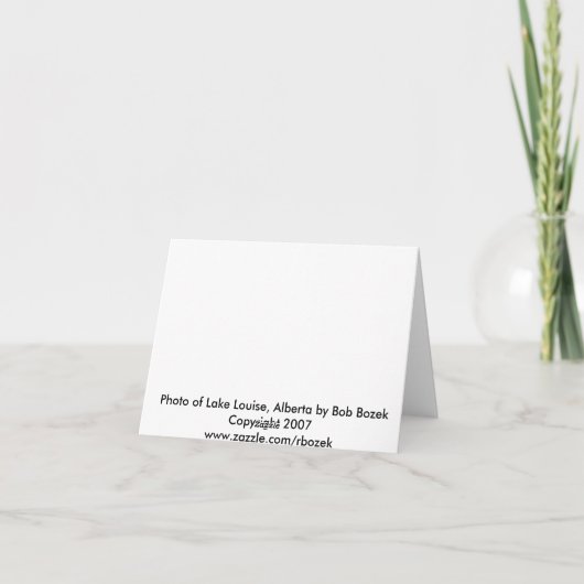Lake Louise Notecard カード (裏面)