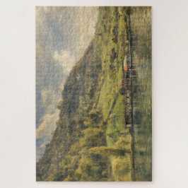 Lake Lucerne Swiss Alpine Chalet Art Puzzle ジグソーパズル