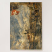 Lake Lucerne Swiss Flag & Jesuit Church Art Puzzle ジグソーパズル (縦)