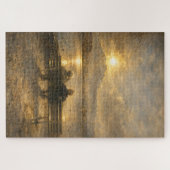 Lake Lucerne Switzerland Couple Sunset Art Puzzle ジグソーパズル (横)