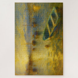 Lake Lucerne Switzerland Golden Boats Art Puzzle ジグソーパズル