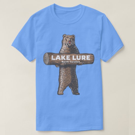 Lake Lure North Carolina NC Growling Bear Vacation Tシャツ (デザイン正面)