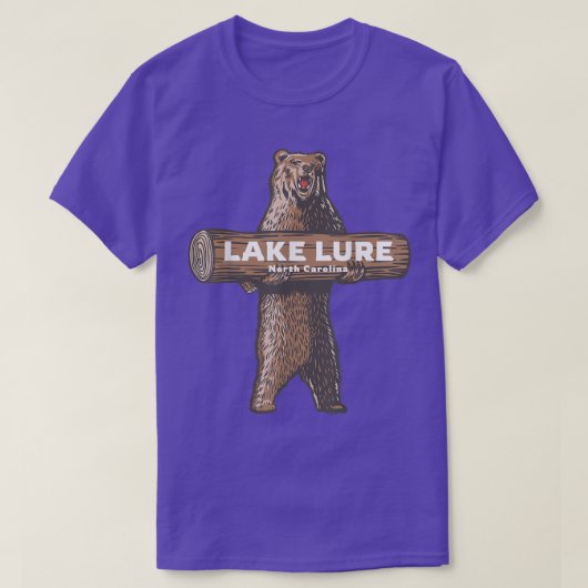 Lake Lure North Carolina NC Growling Bear Vacation Tシャツ (デザイン正面)