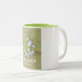 Lake Martin Alabama旅行ポスター地図。 ツートーンマグカップ (正面右)