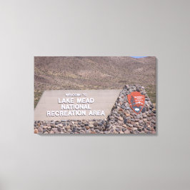Lake Meadレクリエーションエリアサインキャンバスプリント キャンバスプリント
