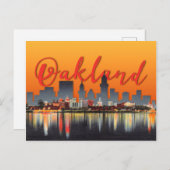 Lake Meritt, Oakland, California sunsetはがき ポストカード (正面/裏面)