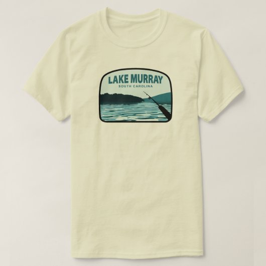Lake Murray South Carolina Fishing Rod Tシャツ (デザイン正面)