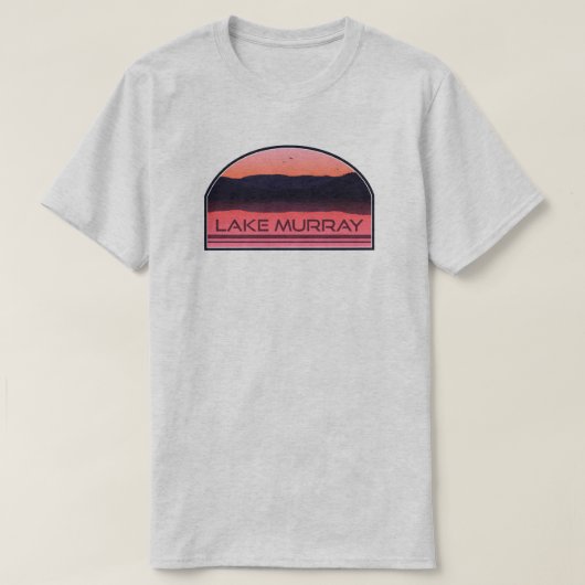 Lake Murray South Carolina Red Sunrise Tシャツ (デザイン正面)