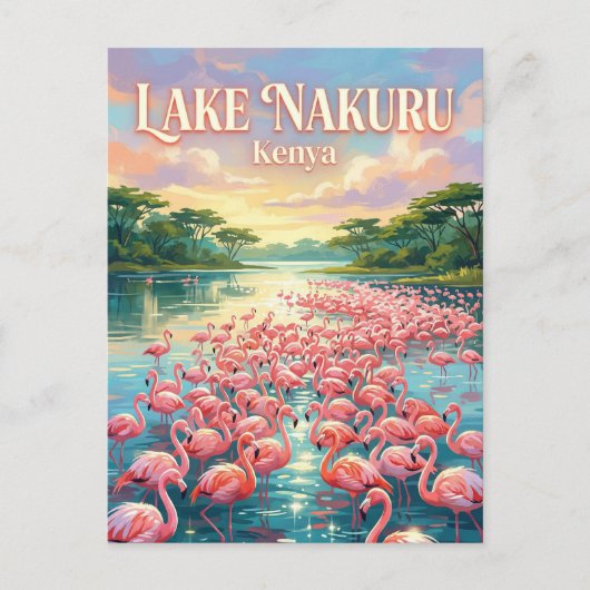 Lake Nakuru Kenya ポストカード (正面)