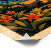 Lake Nicaragua, Nicaragua, in a classic retro ポスター (コーナー)