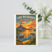 Lake Nicaragua, Nicaragua, in a classic retro ポストカード (スタンド正面)