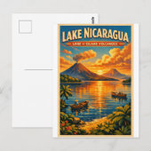 Lake Nicaragua, Nicaragua, in a classic retro ポストカード (正面/裏面)
