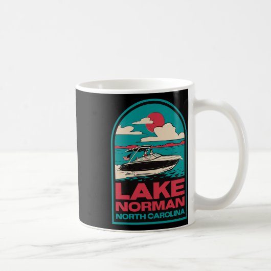 Lake Norman Retro Boating Nc  コーヒーマグカップ (右)